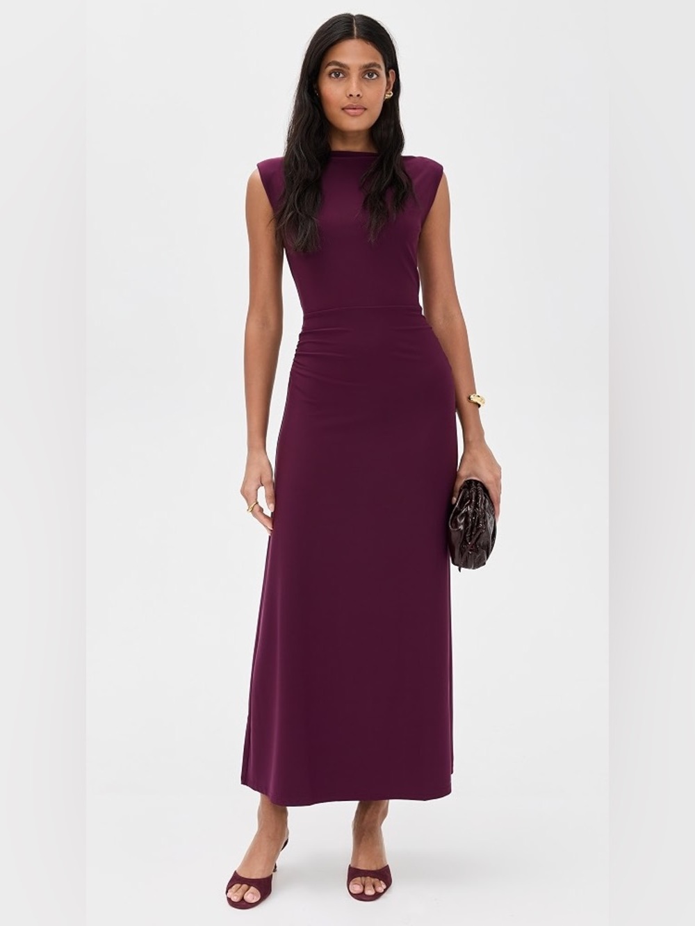 Hill House The Sloane Dress in Aubergine Size L